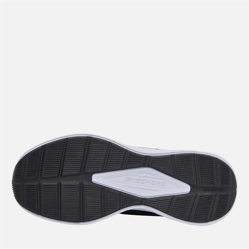 SKECHERS Boys Microspec Tread Cybrex Trainers Black/Silver