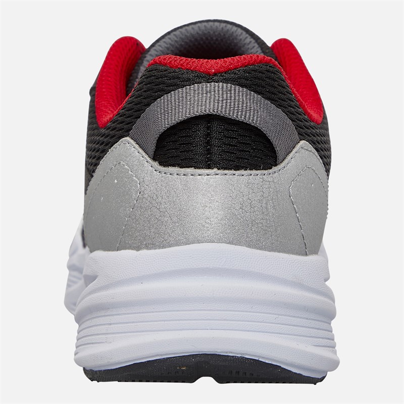 SKECHERS Boys Microspec Tread Cybrex Trainers Black/Silver