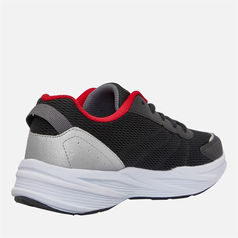 SKECHERS Boys Microspec Tread Cybrex Trainers Black/Silver