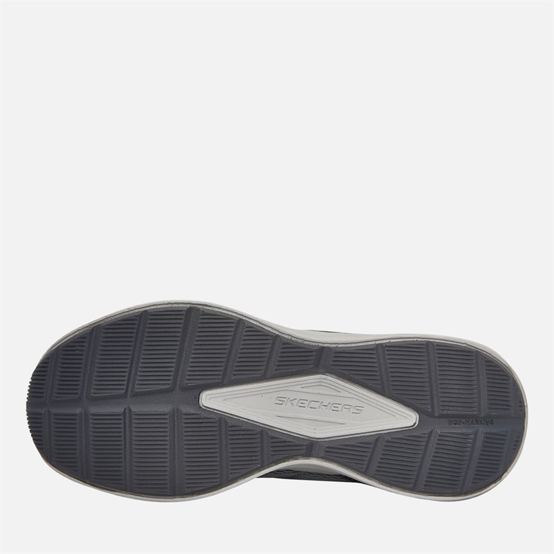 SKECHERS Boys Microspec Tread Cybrex Trainers Grey/Blue