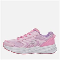 SKECHERS Girls Microspec Tread Extraordinary Ease Trainers Light Pink/Lilac