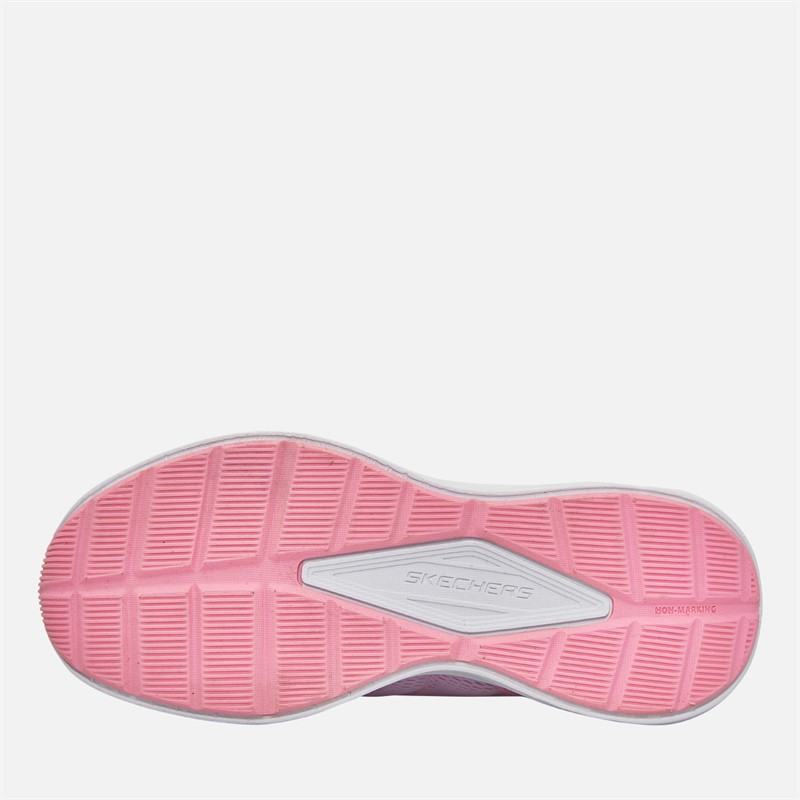 SKECHERS Girls Microspec Tread Extraordinary Ease Trainers Light Pink/Lilac