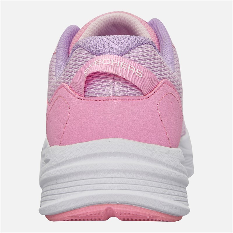 SKECHERS Girls Microspec Tread Extraordinary Ease Trainers Light Pink/Lilac