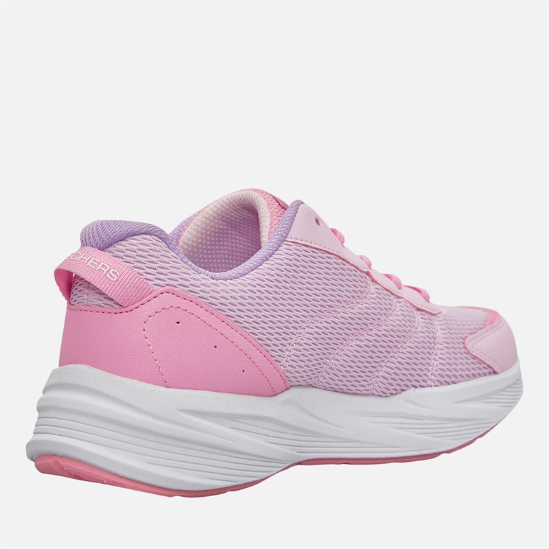 SKECHERS Girls Microspec Tread Extraordinary Ease Trainers Light Pink/Lilac