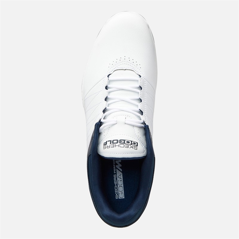 SKECHERS Mens Go Golf Pivot Water-Resistant Golf Shoes White/Navy
