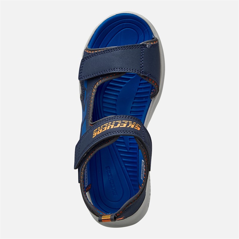 SKECHERS Boys Razor Splash Aqua Buddies Sandals Navy/Blue