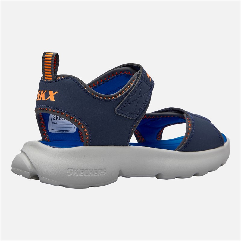 SKECHERS Boys Razor Splash Aqua Buddies Sandals Navy/Blue