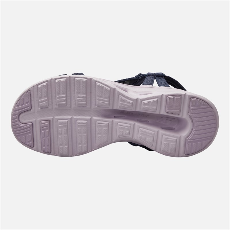 SKECHERS Womens Go Walk Glide-Step 2.0 Rowen Sandals Navy/Lavendar