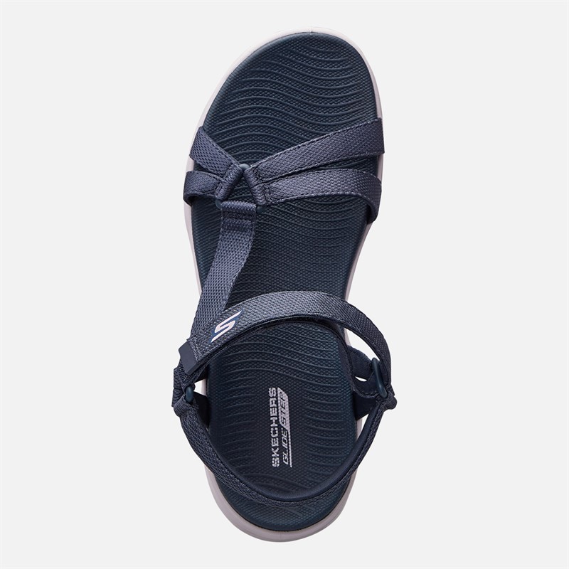 SKECHERS Womens Go Walk Glide-Step 2.0 Rowen Sandals Navy/Lavendar