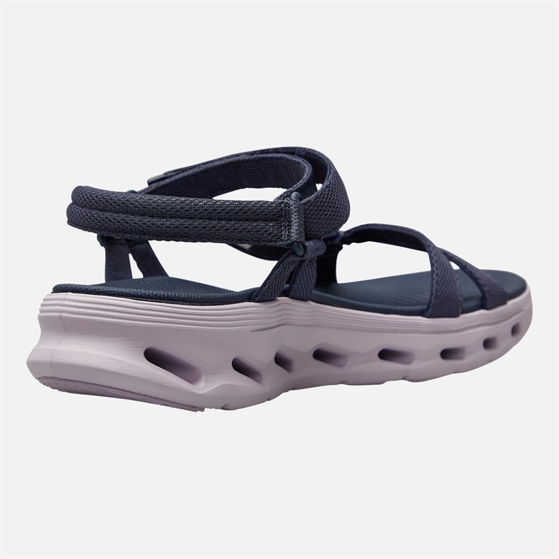 SKECHERS Womens Go Walk Glide-Step 2.0 Rowen Sandals Navy/Lavendar