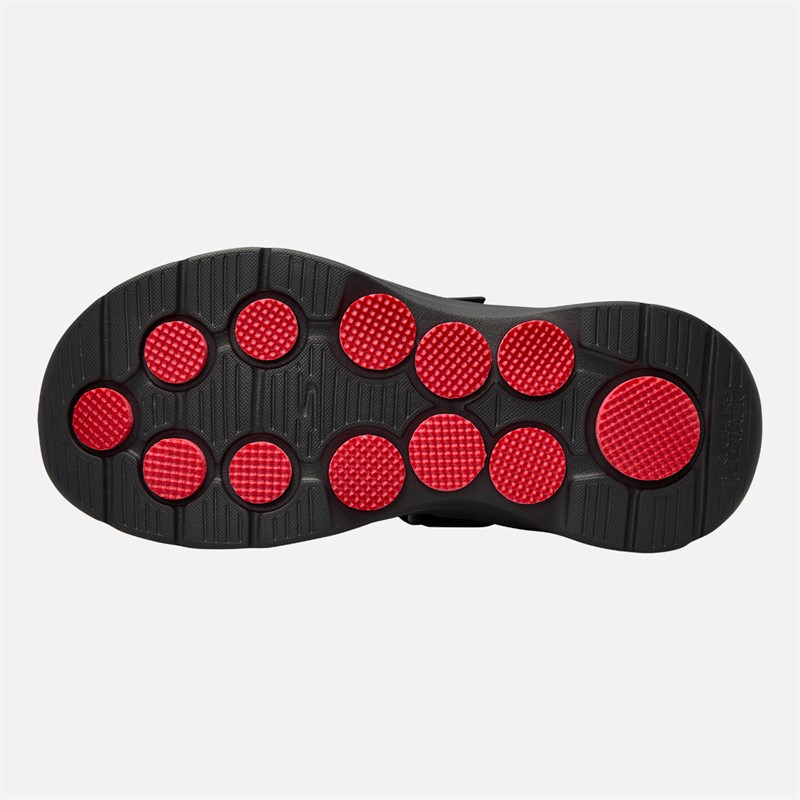 SKECHERS Mens Go Walk 7 Sandal Ken Sandals Black/Red