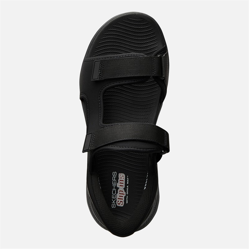 SKECHERS Mens Go Walk 7 Sandal Ken Sandals Black/Red