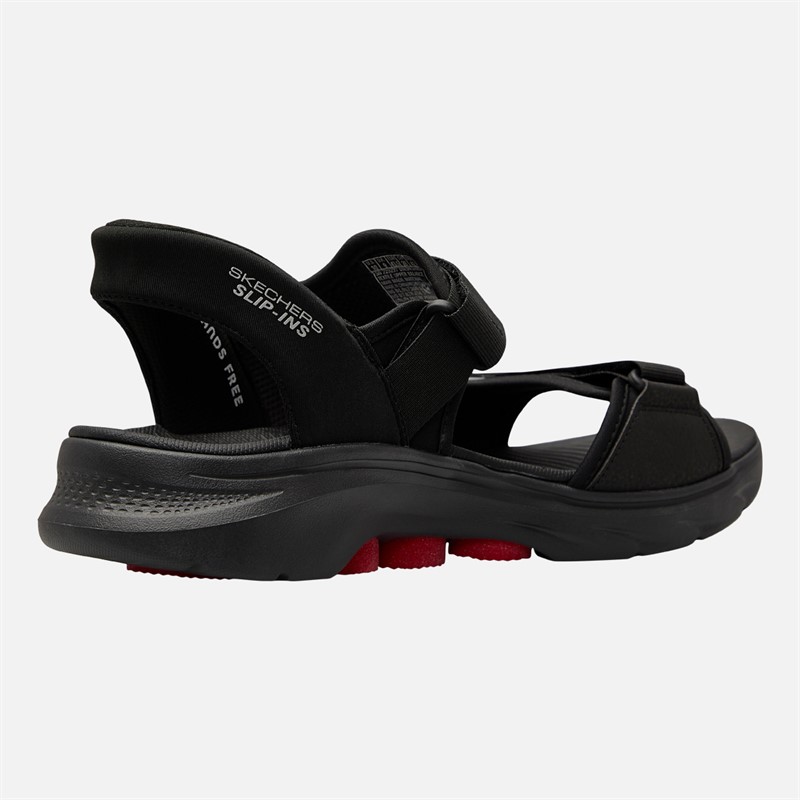 SKECHERS Mens Go Walk 7 Sandal Ken Sandals Black/Red