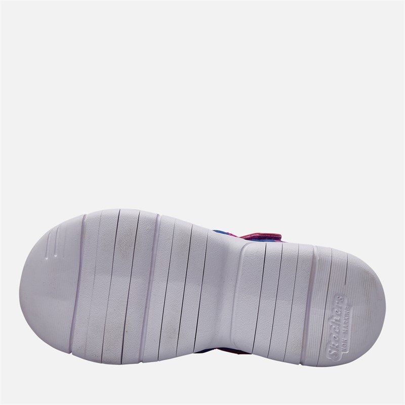 SKECHERS Girls Flex Splash Epic Breeze Sandals Hot Pink/Blue