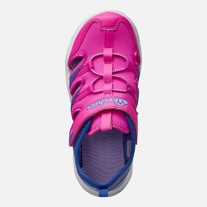 SKECHERS Girls Flex Splash Epic Breeze Sandals Hot Pink/Blue