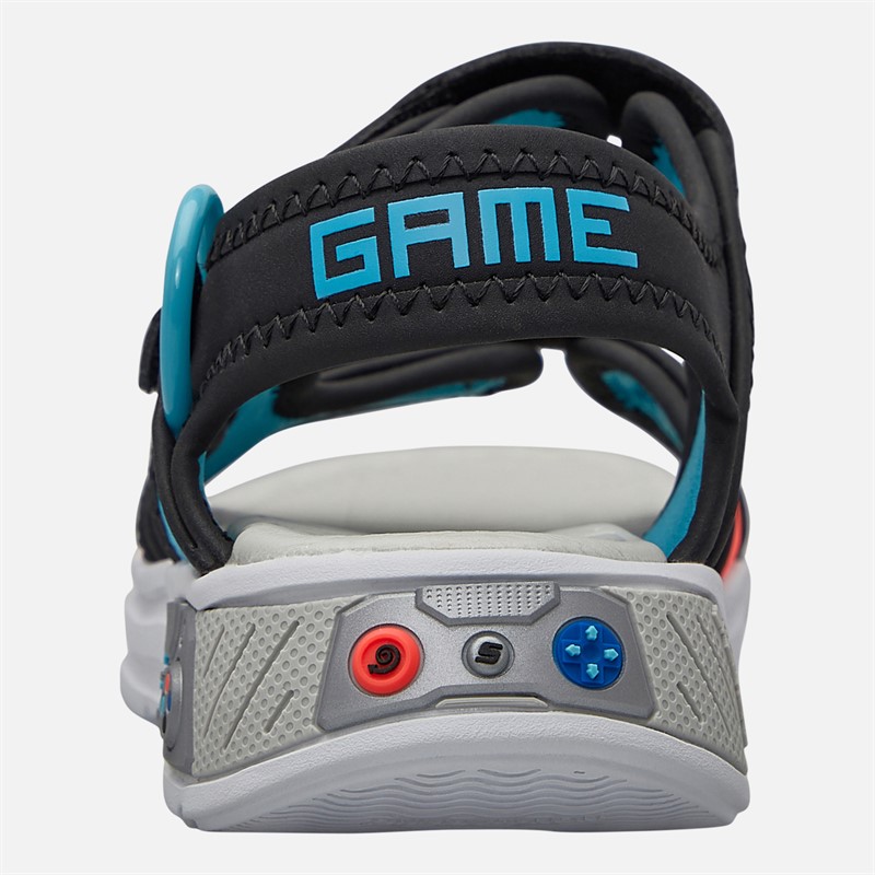 SKECHERS Boys Power Splash Sandals Black Metallic