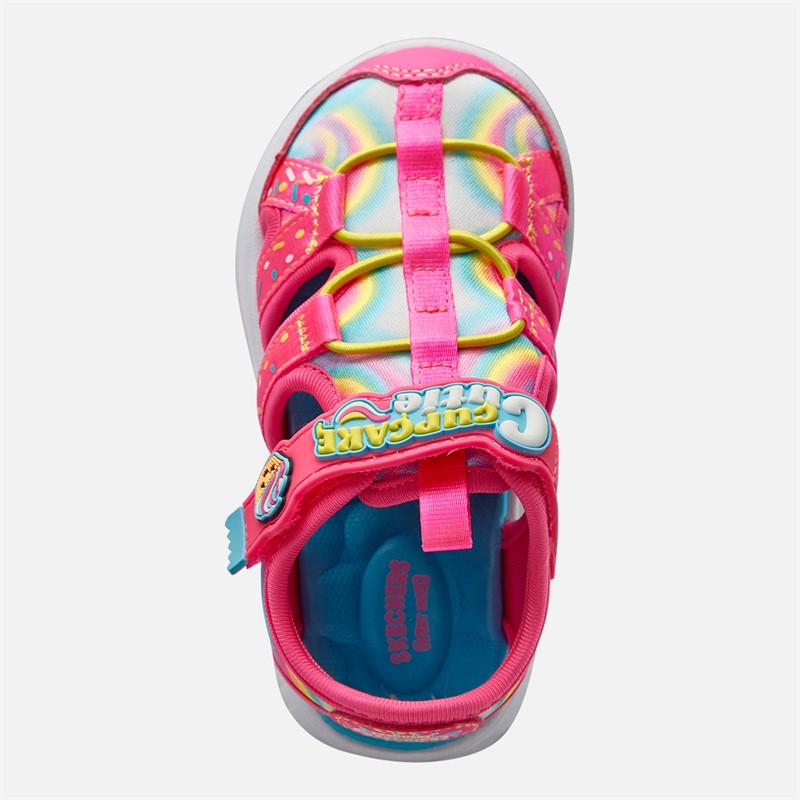 SKECHERS Infant Girls Jumpsters Sprinkle Wonder Sandals Hot Pink