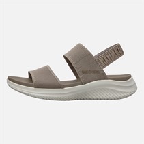 SKECHERS Womens Ultra Flex 3.0 Basics Rule Sandals Taupe