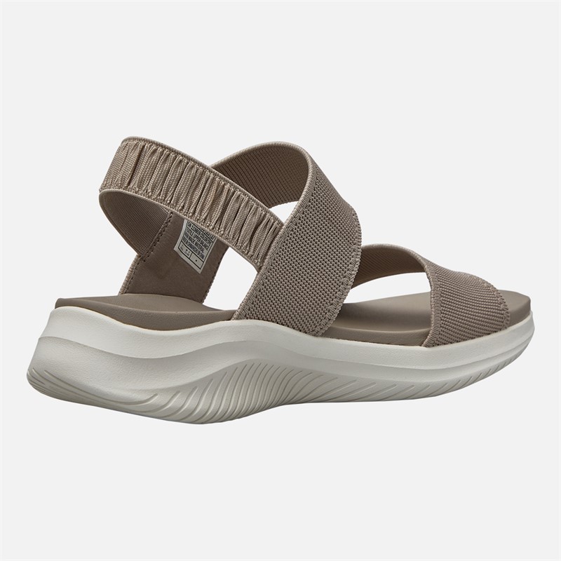 SKECHERS Womens Ultra Flex 3.0 Basics Rule Sandals Taupe