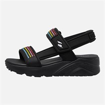 SKECHERS Kids Uno Lite Sunny Studs Sandals Black Metallic