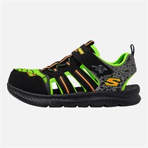 SKECHERS Boys C-Flex 2.0 Dino Rays Sandals Black/Lime