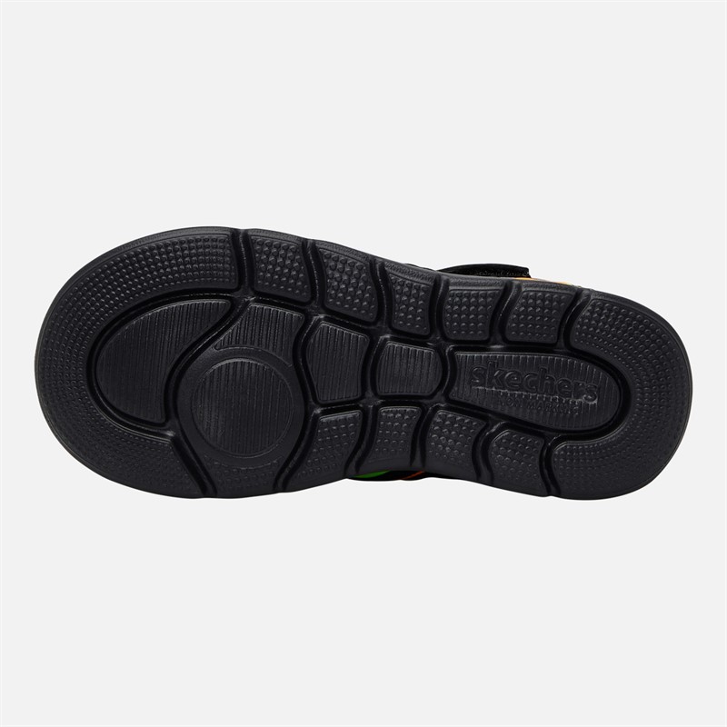 SKECHERS Boys C-Flex 2.0 Dino Rays Sandals Black/Lime