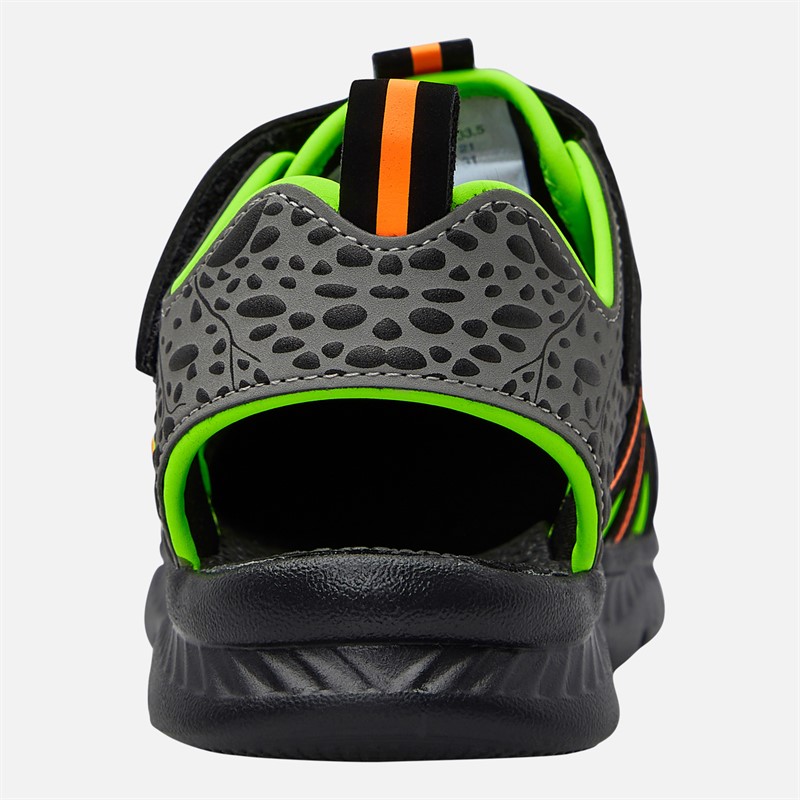 SKECHERS Boys C-Flex 2.0 Dino Rays Sandals Black/Lime