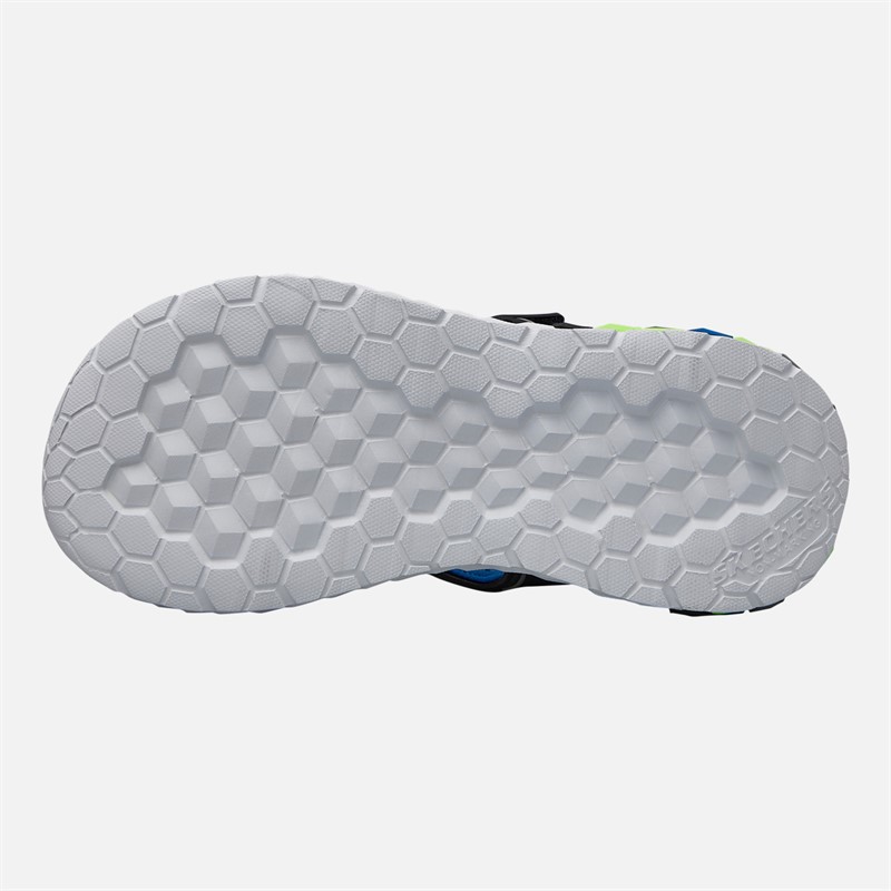SKECHERS Boys Mega Splash 2.0 Cuboshore Sandals Black/Lime