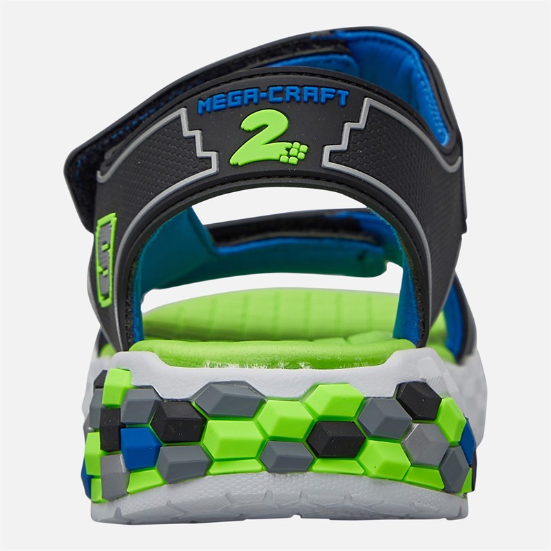 SKECHERS Boys Mega Splash 2.0 Cuboshore Sandals Black/Lime