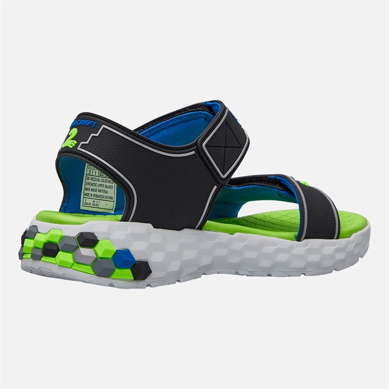 SKECHERS Boys Mega Splash 2.0 Cuboshore Sandals Black/Lime