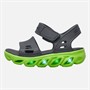 SKECHERS Boys Hypno-Splash Solzo Sandals Charcoal/Lime