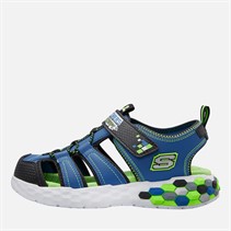 SKECHERS Boys Mega Splash 2.0 Sandals Blue/Lime Black/Blue/Lime