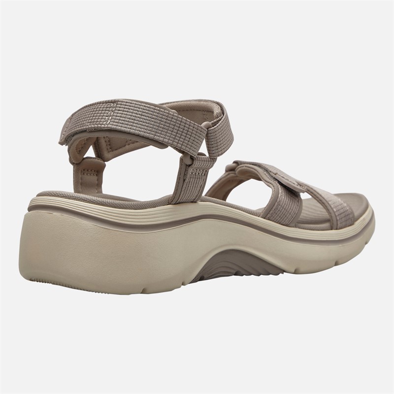 SKECHERS Womens Go Walk Arch Fit 2.0 Exhilarate Sandals Taupe