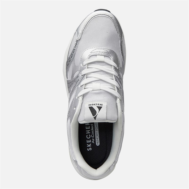 SKECHERS Mens Shadow Stellar 90 Trainers Silver