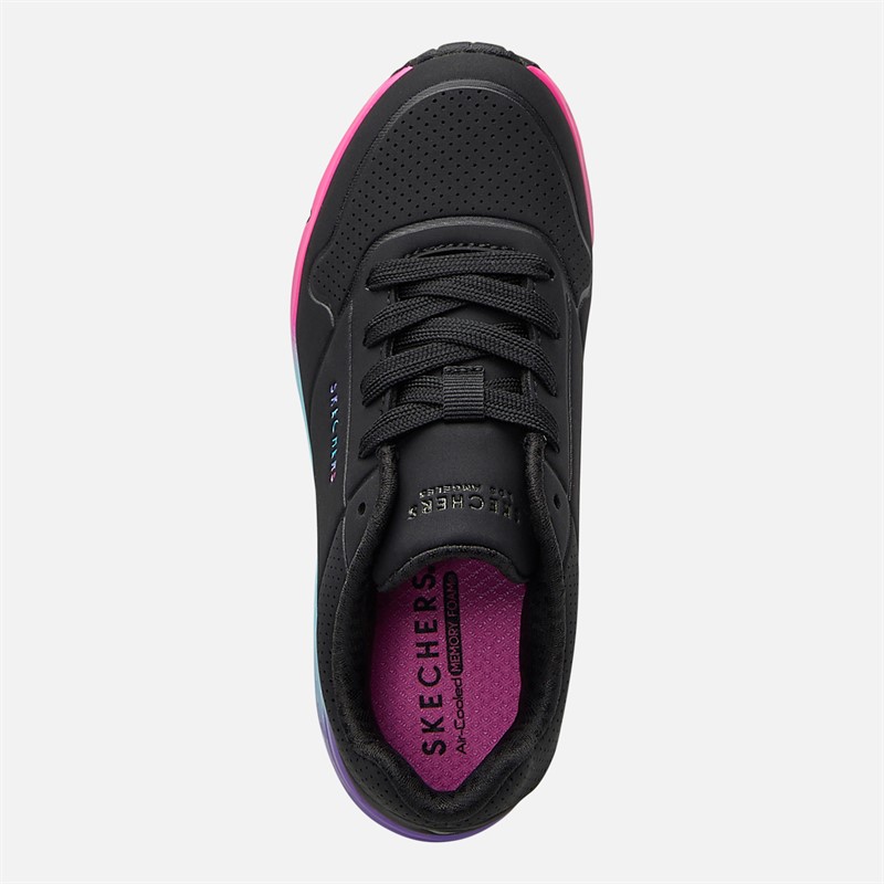 SKECHERS Girls Uno Gen1 Skech-Air Trainers Black/Multi