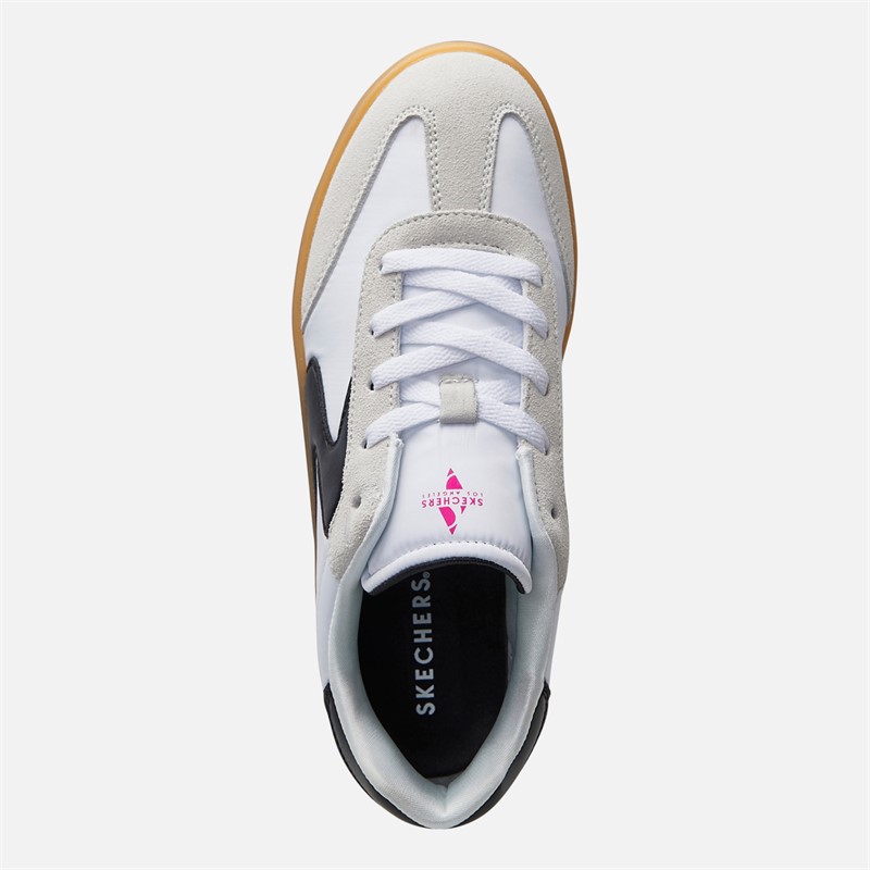 SKECHERS Junior Girls Zinger Lift Trainers White/Black
