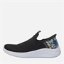 SKECHERS Girls Slip Ins Ultra Flex 3.0 Colory Wild Trainers Black/Multi