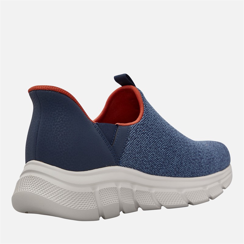 SKECHERS Mens Slip Ins Bobs B Flex Heights Edge Trainers Navy