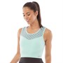 SKECHERS Womens Georgia Performance Geo Print Sport Bra Top Fair Aqua
