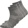 SKECHERS Three Pack Basic Quarter Socks Light Grey Melange