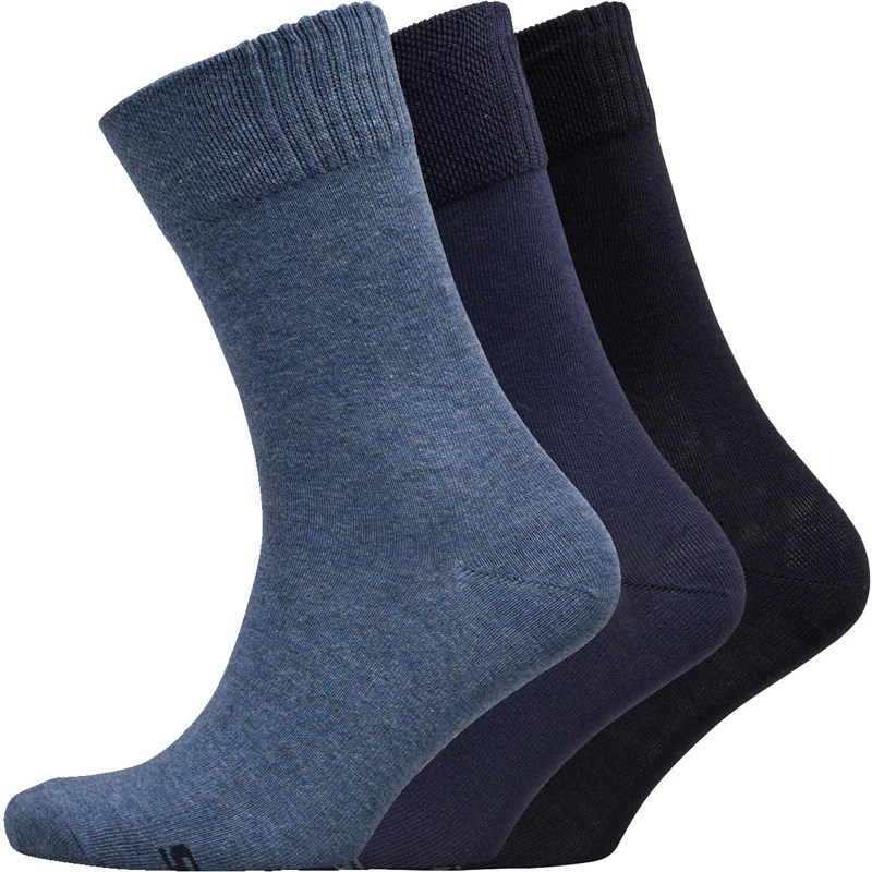 Buy SKECHERS Mens Three Pack Basic Crew Socks Blue
