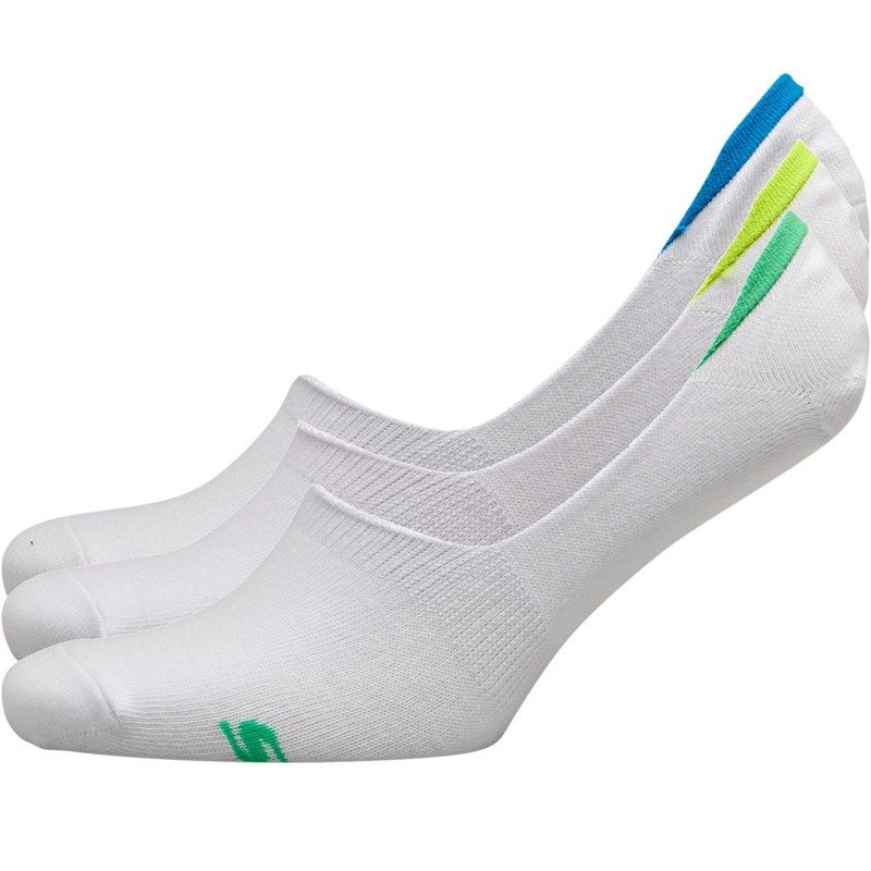 Buy SKECHERS Mens Three Pack Basic Footie Socks Neon