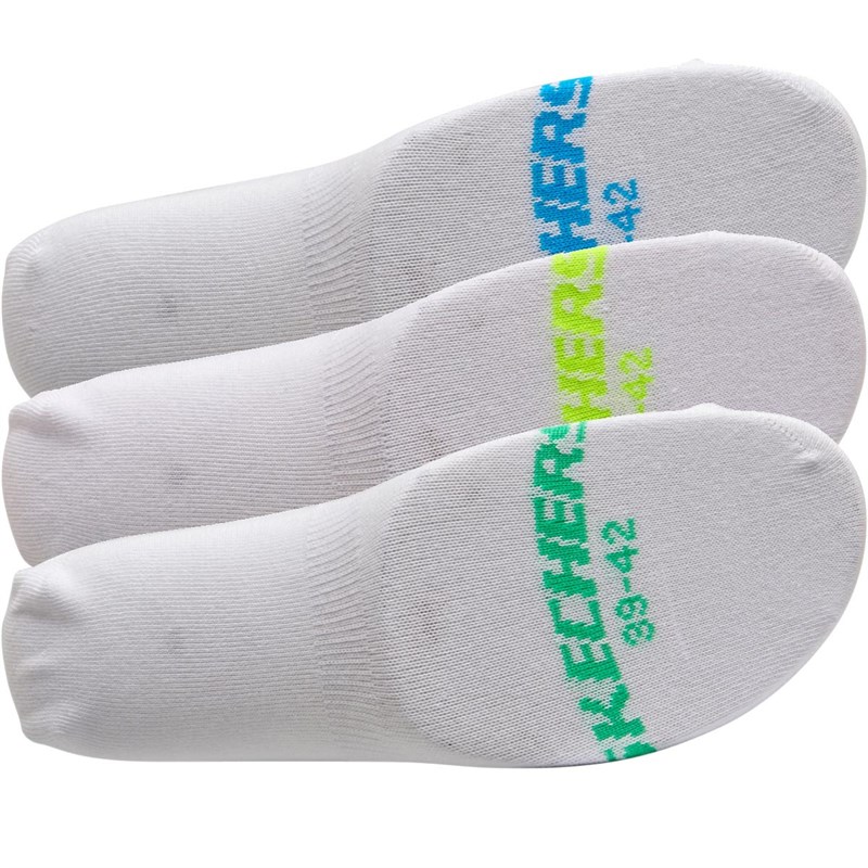 Buy SKECHERS Mens Three Pack Basic Footie Socks Neon