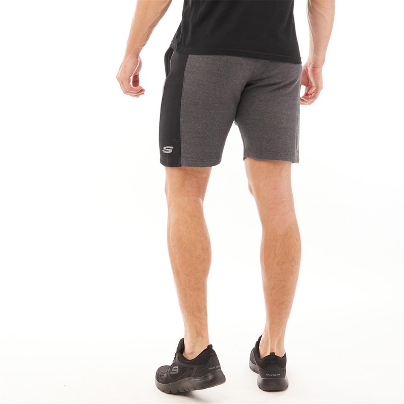 SKECHERS Mens Kacey Performance Fleece Shorts Char Marl