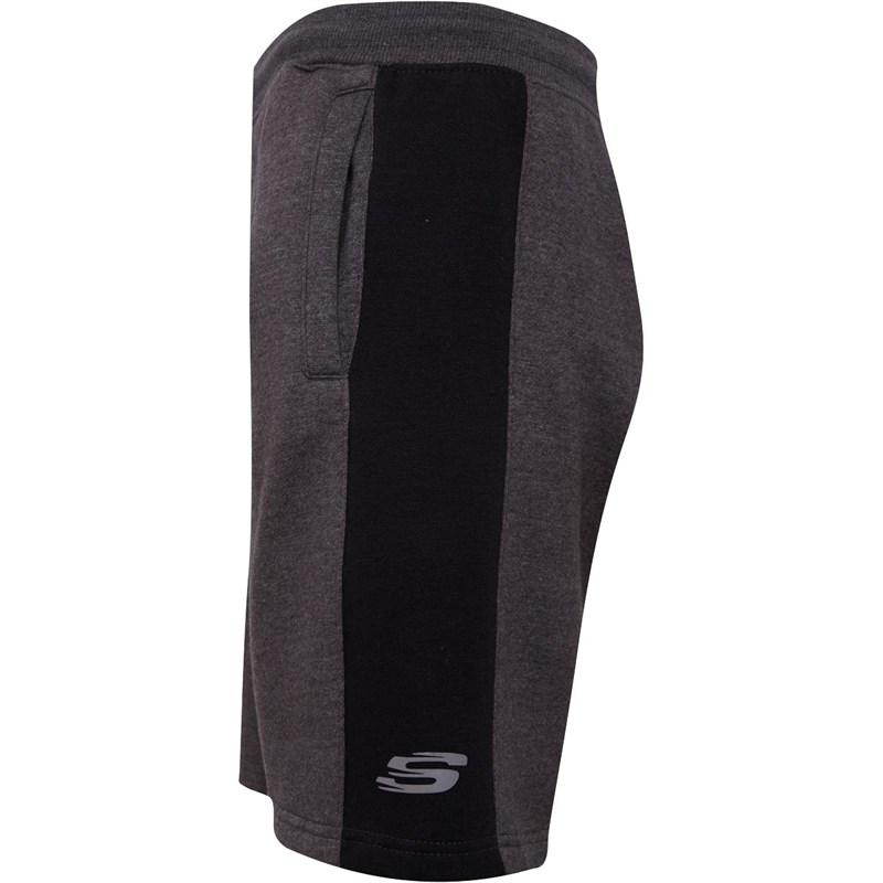 SKECHERS Mens Kacey Performance Fleece Shorts Char Marl