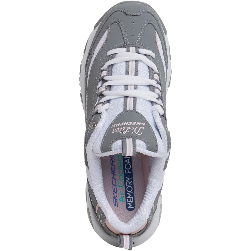 skechers d lites womens grey