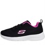 SKECHERS Junior Dynamite 2.0 Eye to Eye Trainers Black/Hot Pink