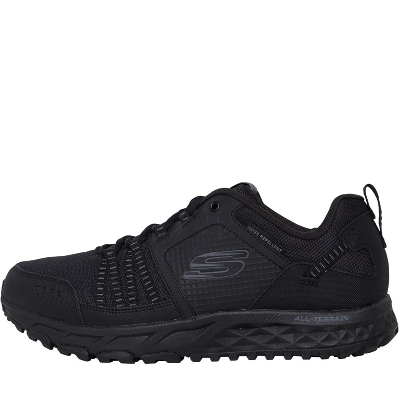 Buy SKECHERS Mens Escape Plan Trail Running Shoes Black/Black