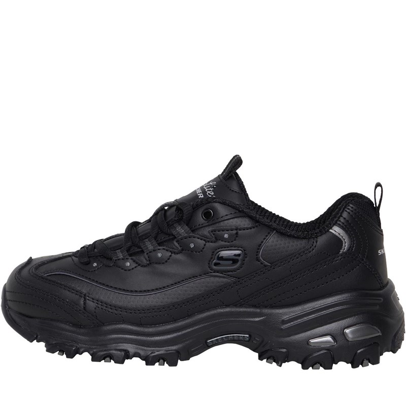 SKECHERS Womens D Lites Fresh Start Trainers Black