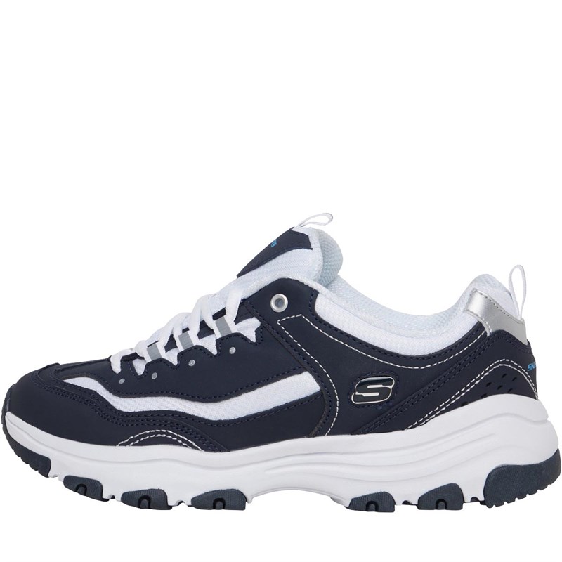 navy chunky trainers womens